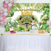 Grün Pflanzen Schlange Glücklich Geburtstag Hintergrund